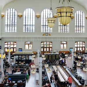 Denver's Union Station, view from the Crawford Hotel, Colorado, train station, travel, home decor, architecture, archival signed print image 1