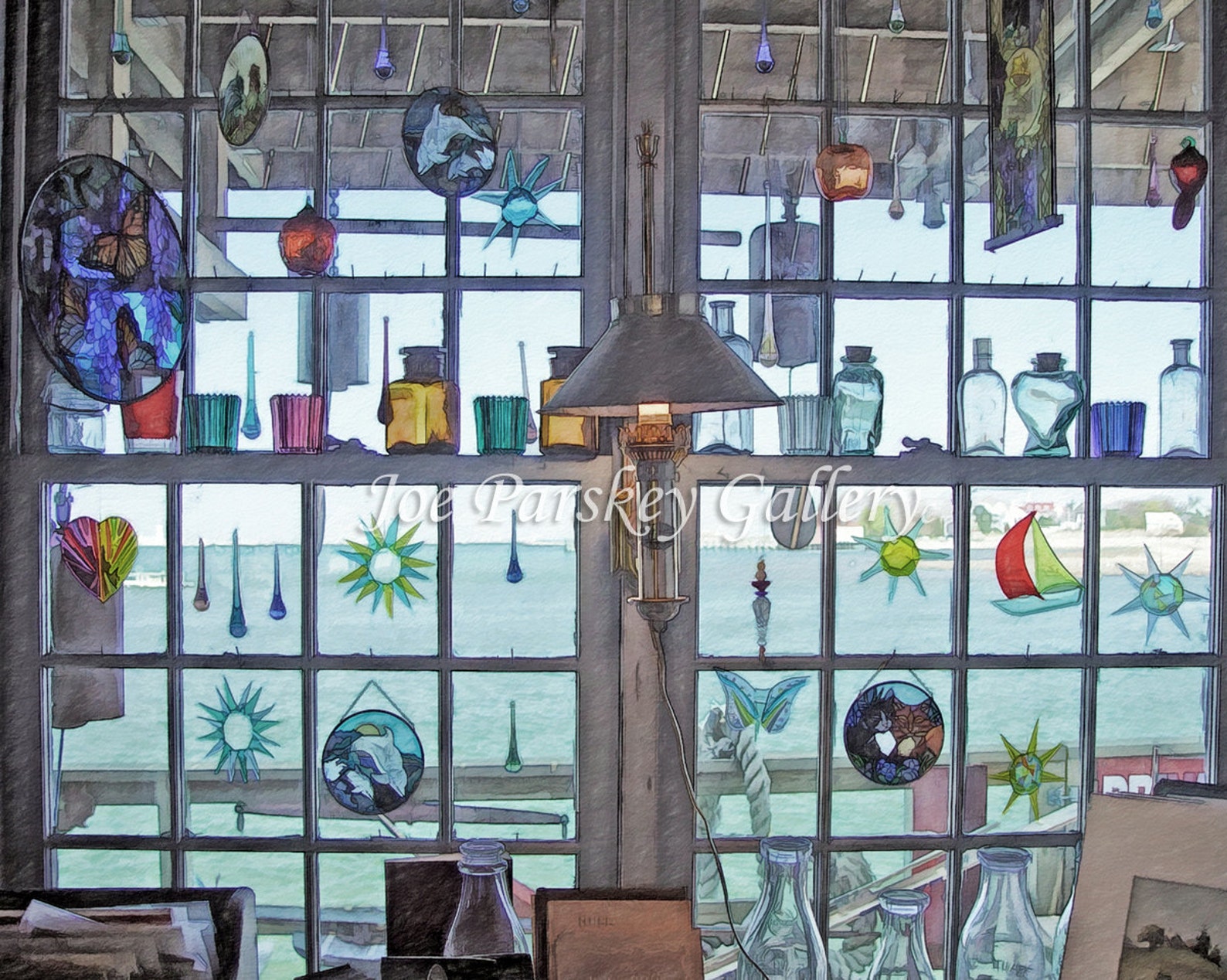 Quarterdeck Window, Scituate, Massachusetts, Photo Art, Home Decor