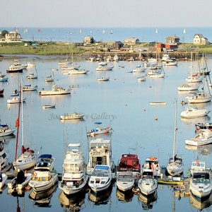 Looking Over Scituate, Massachusetts, view from Ferris wheel, photo art, home decor, harbor scene, nostalgia, archival print, signed