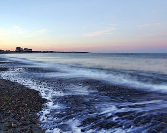 Beautiful evening tide, Scituate, MA, seascape, ocean, shore, nautical decor, beach house, South Shore, Boston, archival signed print