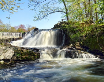 Springtime beauty, Southford Falls, Southbury, CT, waterfalls, nature, Connecticut, scenic, New England, wall art, archival print, signed