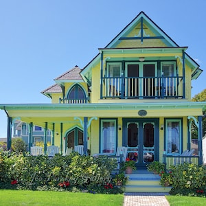 Gingerbread beauty, Oak Bluffs, Martha&#39;s Vineyard, MA, Victorian houses, gingerbread style, the vineyard, New England, archival, signed