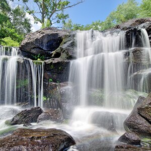 Chapman Falls, Devil&#39;s Hopyard, East Haddam, Connecticut, waterfalls, nature photography, landscape photos, scenic, archival print, signed