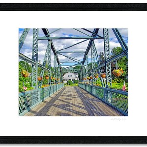 Drake Hill Flower Bridge, Simsbury, CT, Connecticut, flowers, New England, quaint, home decor, wall art, archival print, signed image 3