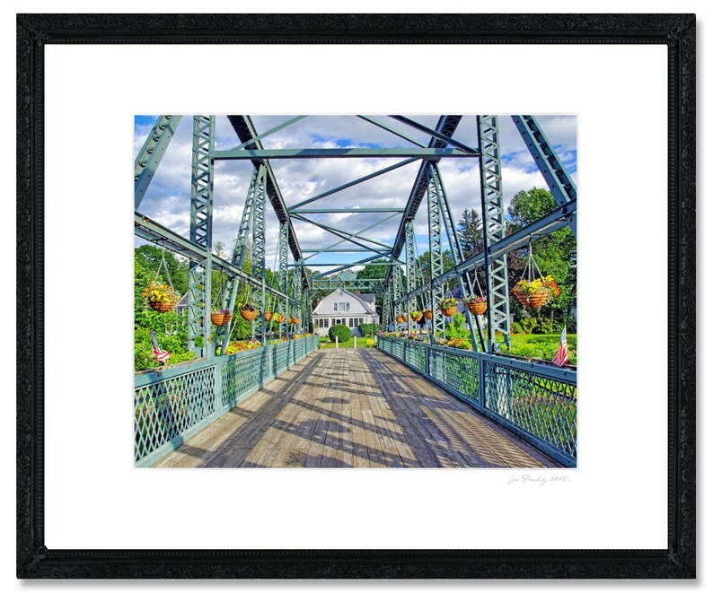 Drake Hill Flower Bridge, Simsbury, CT, Connecticut, flowers, New England, quaint, home decor, wall art, archival print, signed image 3