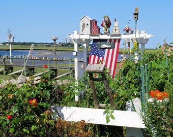 Summer at Damon's Point, Marshfield, North River, South Shore, Scituate, coastal, East coast, seashore, archival print, signed