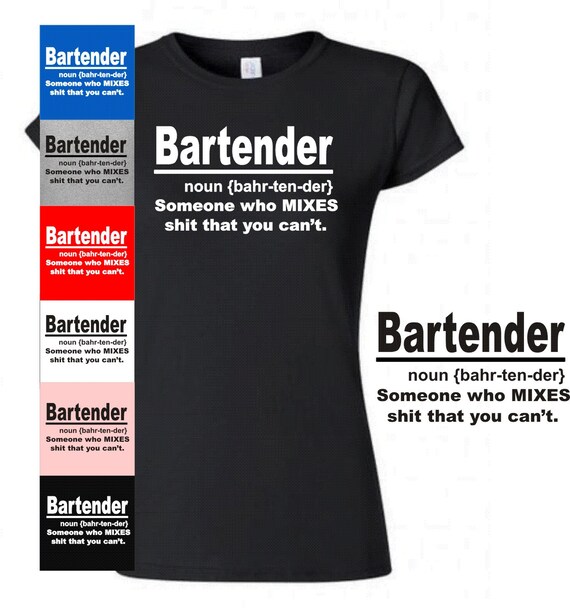 funny female bartender shirts