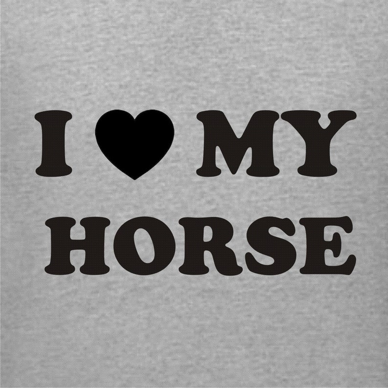 T Shirt Horses Art I Love My Horse TShirt Personalized with Etsy