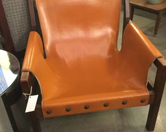 leather sling chair etsy