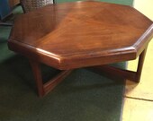 Adrian Pearsall for Lane Octagonal Walnut WithParquetry Top Table