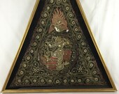 Exclusive 18th century Ceremonial Robe Kashmir India Depicting Hanuman Monkey God with Gold and Silver Threads encrusted with Pearls