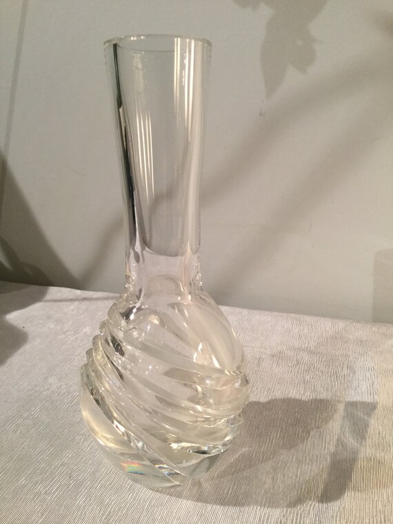 Ca 1960s Signed Orrefors Bud Vase Etsy