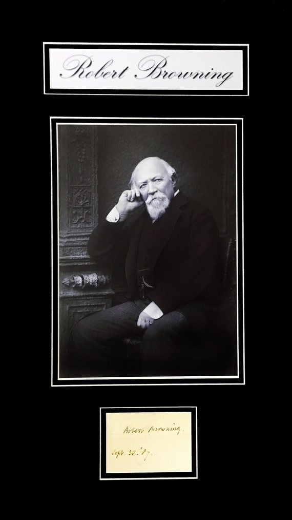 Robert Browning Original Autograph Circa 1887