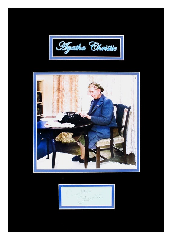 Agatha Christie Autograph Album Cut Museum Framed Ready to Display