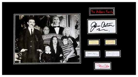 Addams Family TV Original Autographs Museum Framed Ready to Display