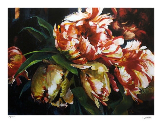 Jennie Tomao "Floral Bouquet" Original Serigraph (Silkscreen)