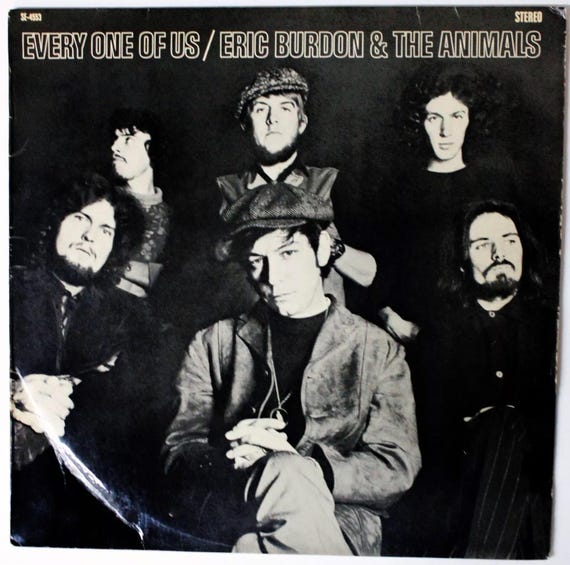 The Animals "Everyone of Us" Record Cover Signed by all 6 Members