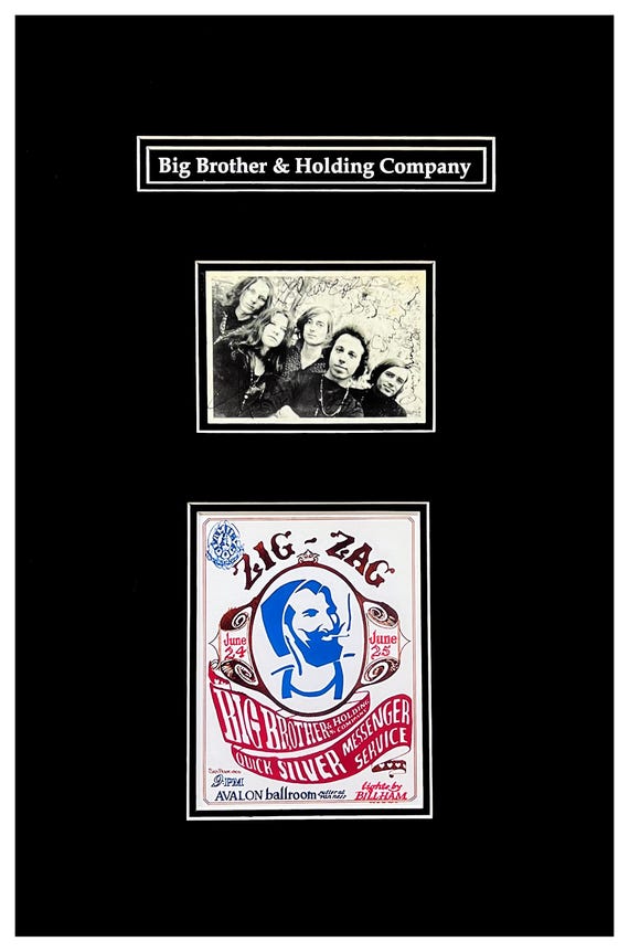 Big Brother & The Holding Company autographs including Janis Joplin signature
