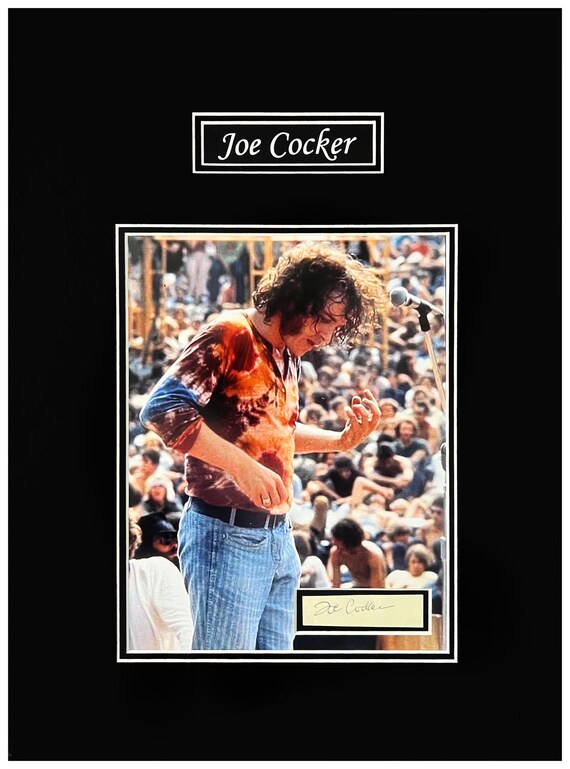Joe Cocker Autograph Cut Museum Framed Ready to Display
