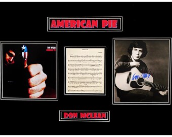 Don McLean Signed "American Pie" Photograph-Matted and Framed Ready to Hang