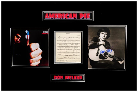 Don McLean Signed "American Pie" Photograph-Matted and Framed Ready to Hang