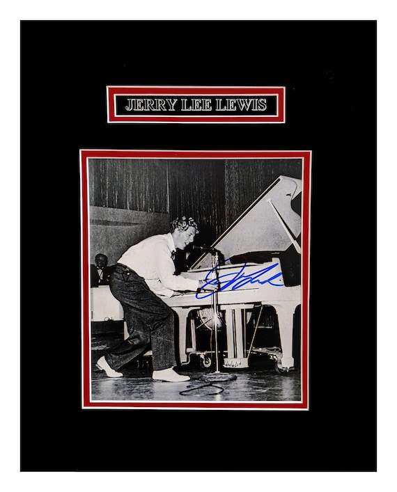 Jerry Lee Lewis Original Signed Photograph Matted & Framed Ready to Hang