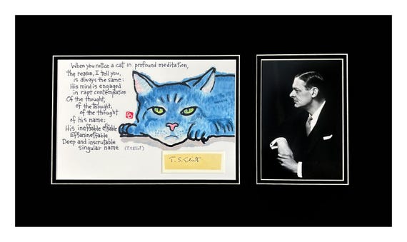 T.S. Eliot Signature Document Cut Museum Framed Ready to Display