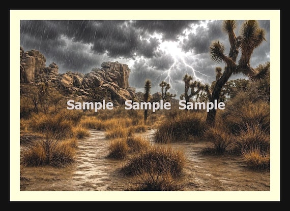 Joshua Tree Photograph on Canvas Framed Ready to Display