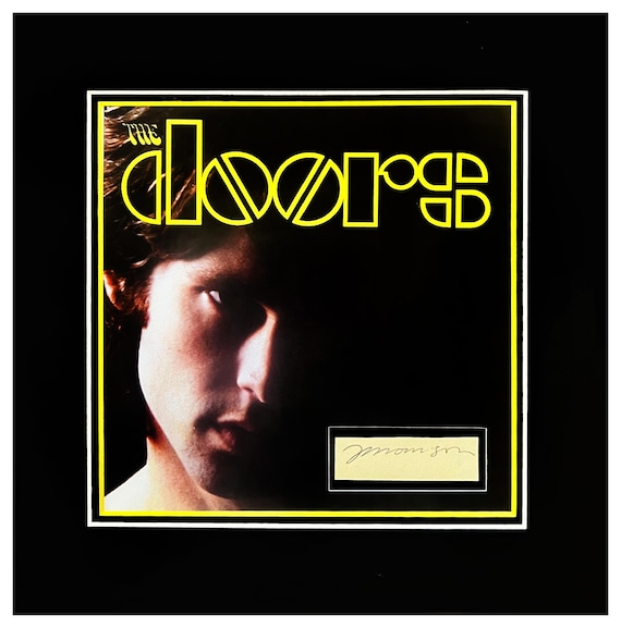 Jim Morrison of "The Doors" Signature Cut Museum Framed Ready to Display