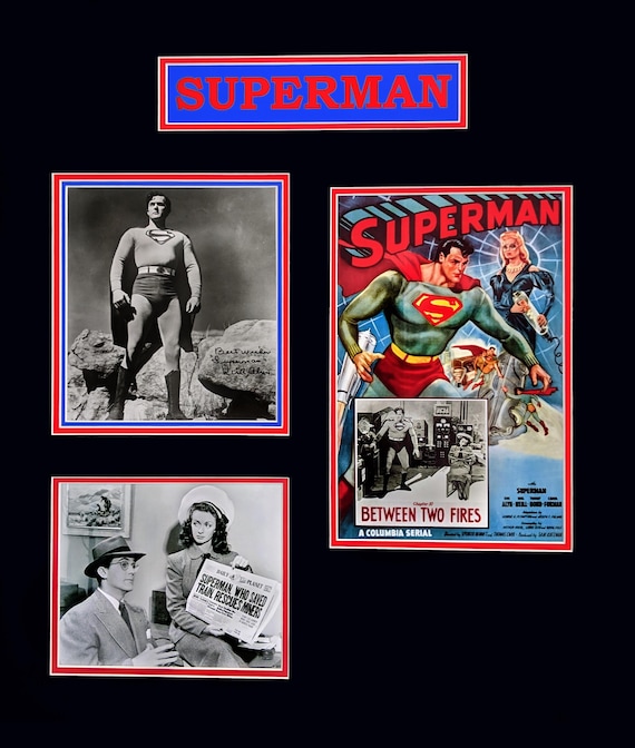 Superman-Kirk Alyn Original Autograph Museum Framed