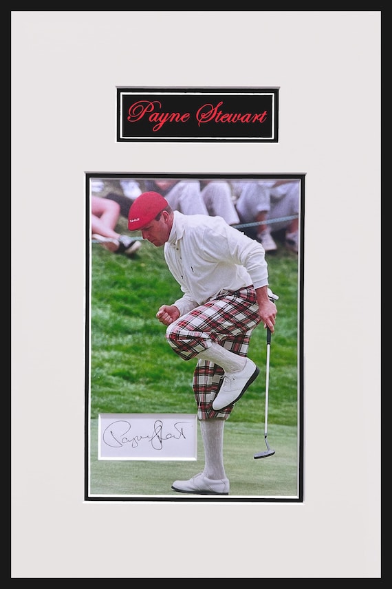 Payne Stewart Autograph Cut Museum Framed Ready to Display