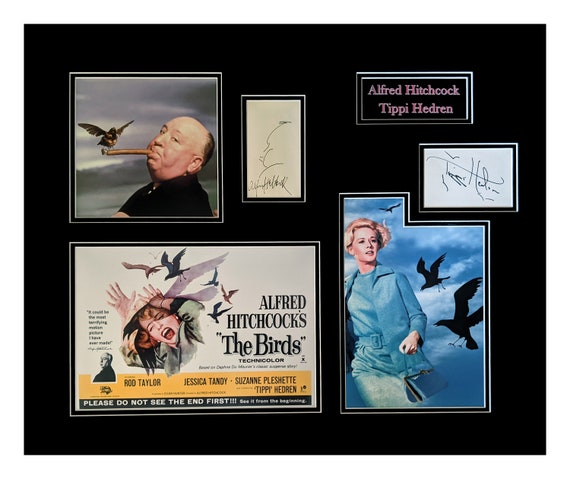 Alfred Hitchcock & Tippi Hedren Signed The Birds Double Matted and Museum Frame
