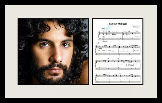 Cat Stevens Signed Sheet Music "Father & Son" Museum Framed Ready to Display