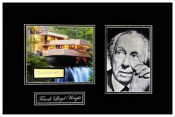 Frank Lloyd Wright Autograph Museum Framed Ready For Display