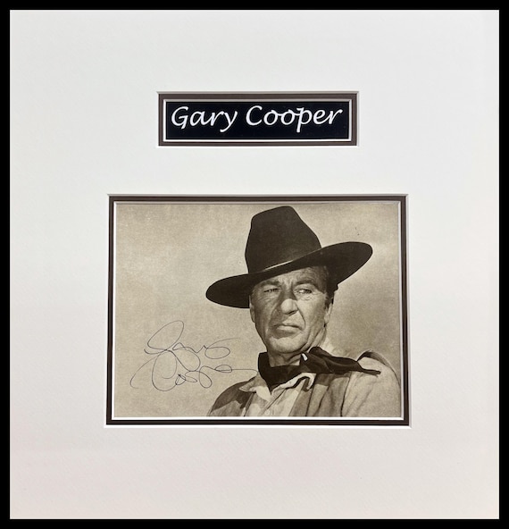 Gary Cooper Signed Picture Museum Framed Ready to Display