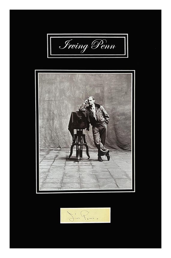 Irving Penn Autograph Museum Framed Ready to Display