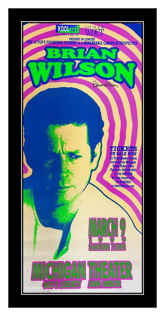 Brian Wilson Signed Poster Museum Framed Ready to Display