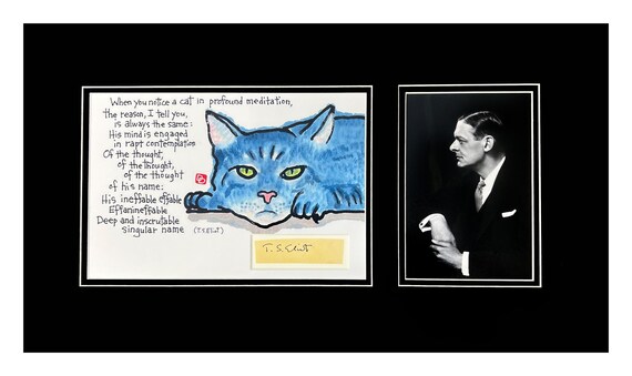 T.S. Eliot Signature Document Cut Museum Framed Ready to Display