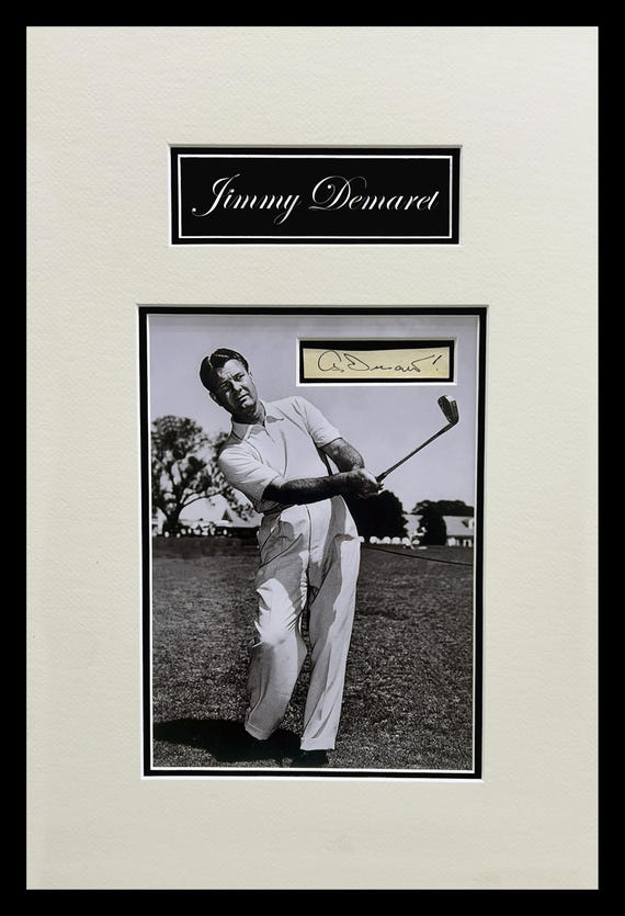 Jimmy Demaret Autograph Cut Museum Framed Ready to Display