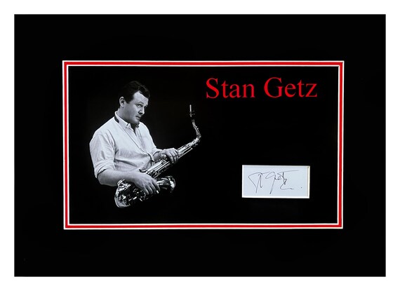 Stan Getz Autograph Museum Framed Ready for Display