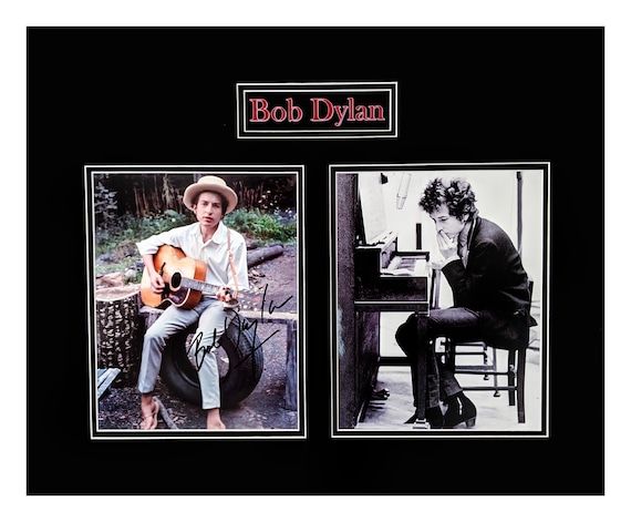 Bob Dylan Signed Autograph Photograph Museum Matted and Framed Ready to Hang