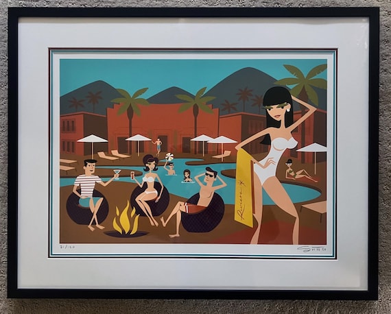 Riviera Retreat By Shag #21/150 Museum Framed Ready to Display