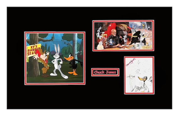Chuck Jones Original Autograph of Reproduction Picture Museum Framed Ready to Display