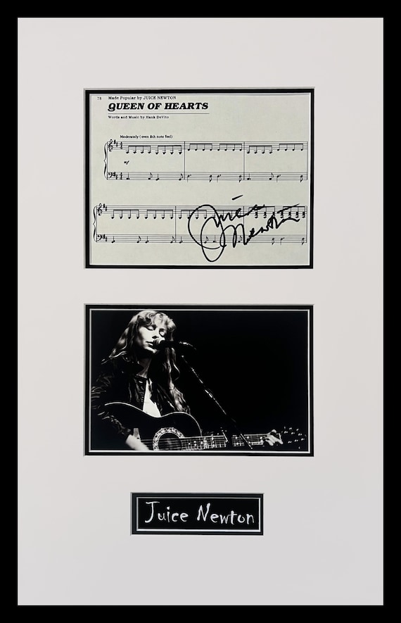 Juice Newton Signed Sheet Music Museum Framed Ready to Display