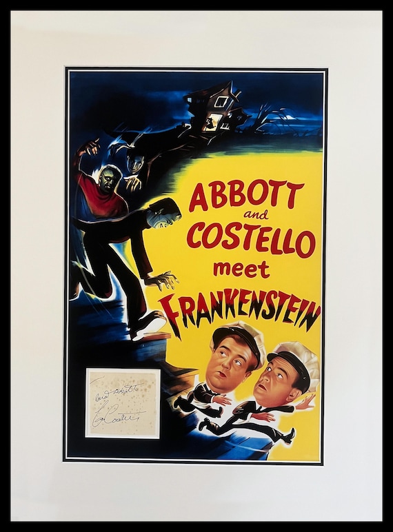 Bud Abbott & Lou Costello Autograph Book Page Museum Framed Ready to Display