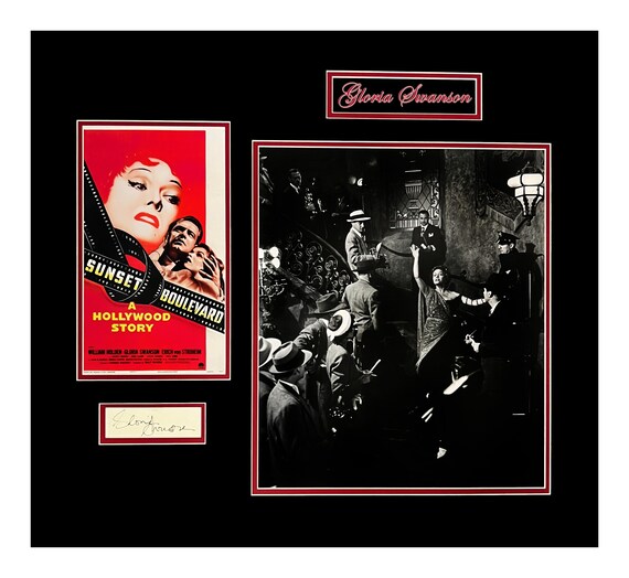 Gloria Swanson Autograph Museum Framed Ready to Display