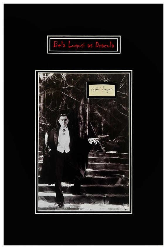 Bela Lugosi "Dracula" Signature Document Cut Museum Framed Ready to Display