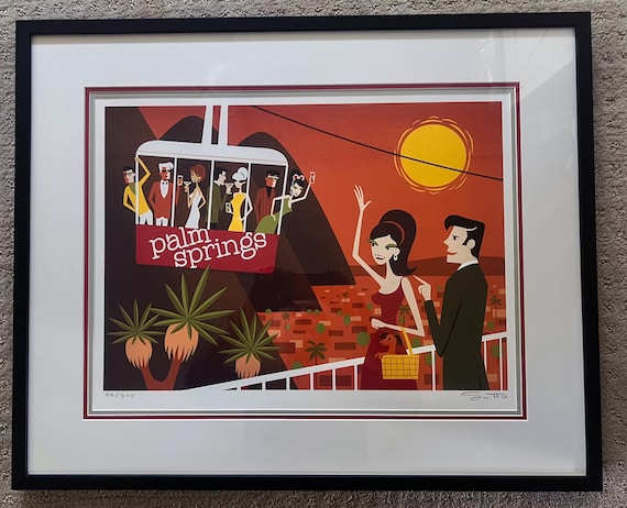 The 55th Annual Cocktail Climb by Shag #55/200 Museum Framed Ready to Display