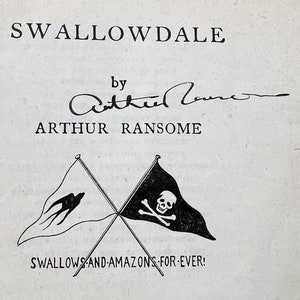 Swallowdale Signed by Arthur Ransome Book