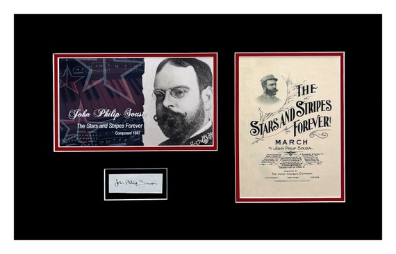 John Philip "THE MARCH KING" Sousa Autograph Cut Museum Framed Ready to Display
